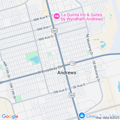 Location of the Andrews DMV office