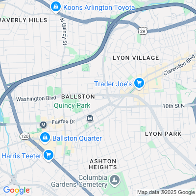 Location of the Arlington Metro at Va. Square Customer Service Center DMV office