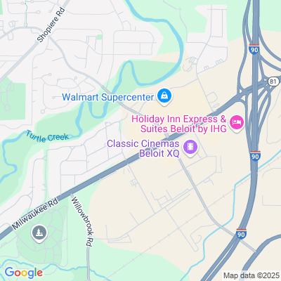 Location of the Beloit service center (Rock County) DMV office