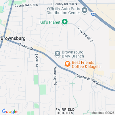 Location of the Brownsburg DMV office