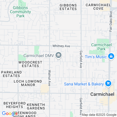 Location of the Carmichael DMV office