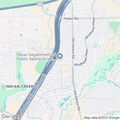 Location of the Carrollton Mega Center (Dallas/Plano) DMV office