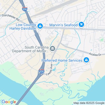 Location of the Charleston - Leeds Avenue DMV office