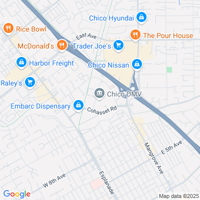 Location of the Chico DMV office