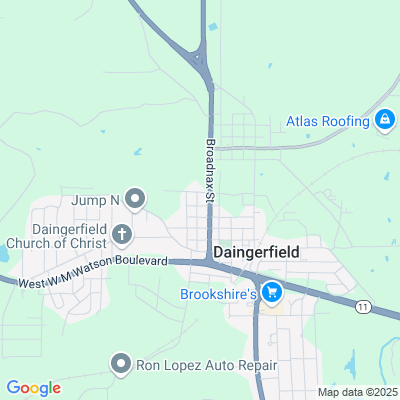Location of the Daingerfield DMV office