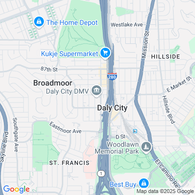Location of the Daly City DMV office