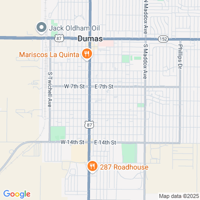 Location of the Dumas DMV office