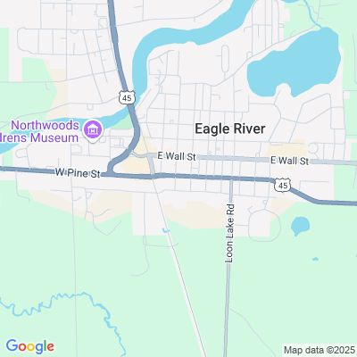 Location of the Eagle River service center (Vilas County) DMV office