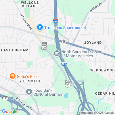 Location of the East Durham Driver License Office DMV office