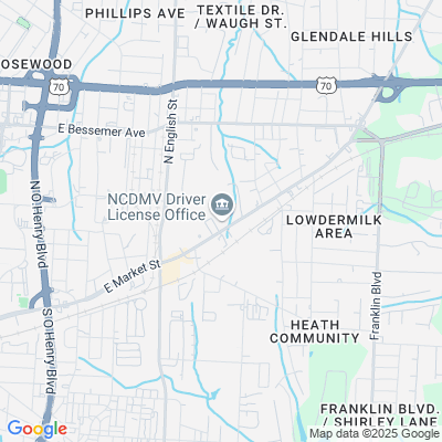 Location of the East Greensboro Driver License Office DMV office