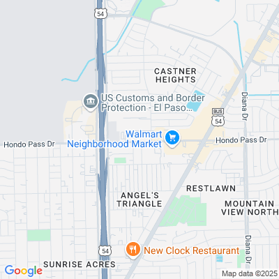 Location of the El Paso Hondo Pass DMV office