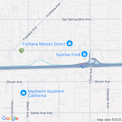 Location of the Fontana Commercial Drive Test Center DMV office