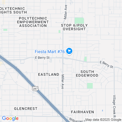 Location of the Fort Worth East DMV office