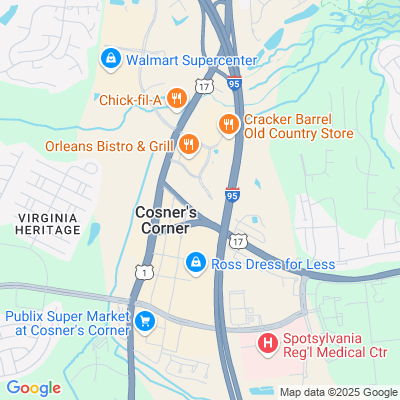 Location of the Fredericksburg Customer Service Center DMV office