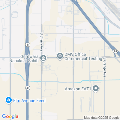 Location of the Fresno Commercial Drive Test Center DMV office