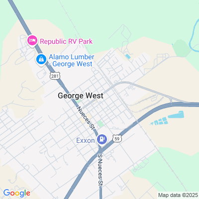 Location of the George West DMV office