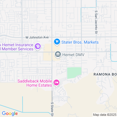 Location of the Hemet DMV office