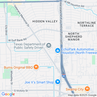 Location of the Houston North Mega Center DMV office
