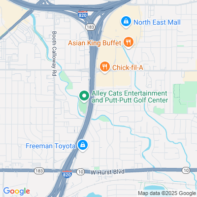 Location of the Hurst DMV office