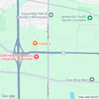 Location of the Janesville service center (Rock County) DMV office