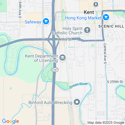 Location of the Kent DMV office