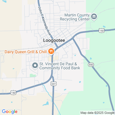 Location of the Loogootee DMV office