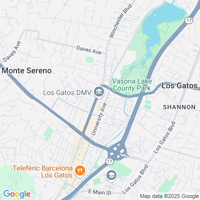 Location of the Los Gatos DMV office