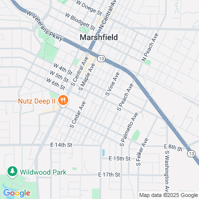 Location of the Marshfield service center (Wood County) DMV office