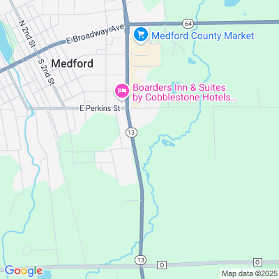 Location of the Medford service center (Taylor County) DMV office