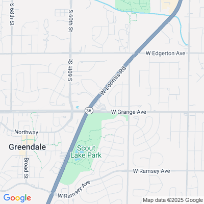 Location of the Milwaukee-Southwest service center (Milwaukee County) DMV office