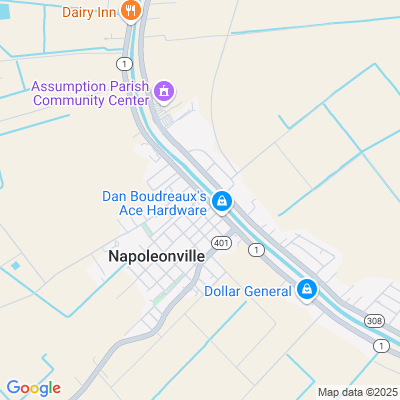 Location of the Napoleonville DMV office
