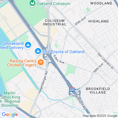 Location of the Oakland Coliseum DMV office