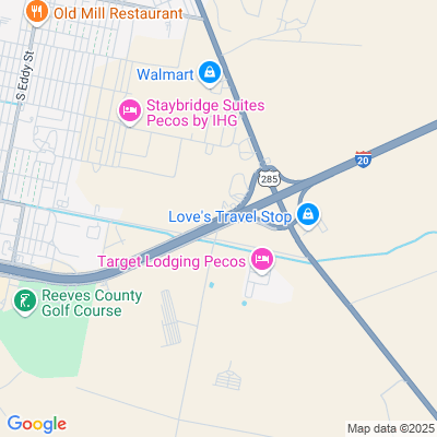 Location of the Pecos DMV office