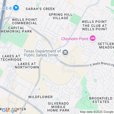 Location of the Pflugerville Mega Center (Austin Area) DMV office