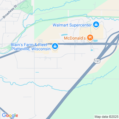 Location of the Platteville service center (Grant County) DMV office