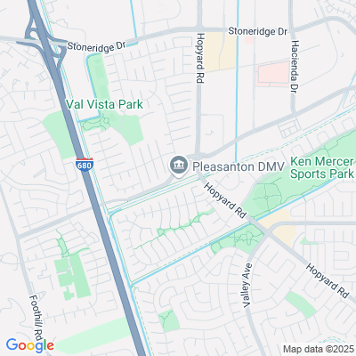 Location of the Pleasanton DMV office