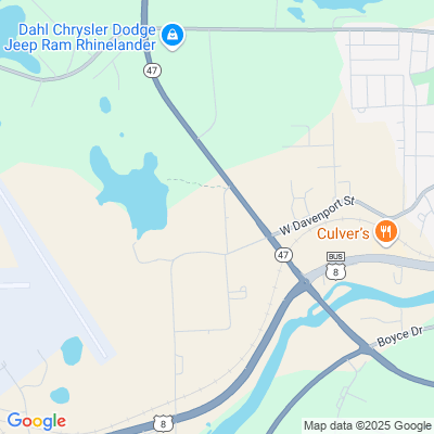 Location of the Rhinelander service center (Oneida County) DMV office