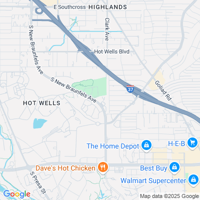 Location of the San Antonio South East DMV office