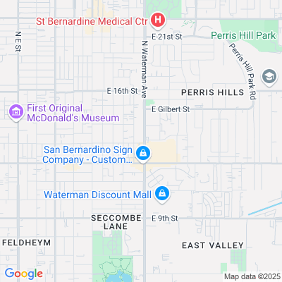Location of the San Bernardino DMV office