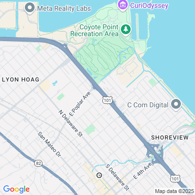 Location of the San Mateo DMV office