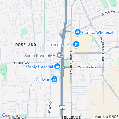 Location of the Santa Rosa DMV office