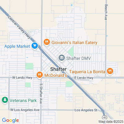 Location of the Shafter DMV office