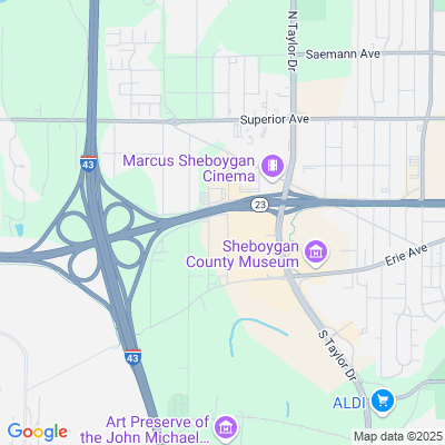 Location of the Sheboygan service center (Sheboygan County) DMV office