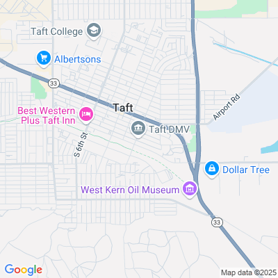 Location of the Taft DMV office
