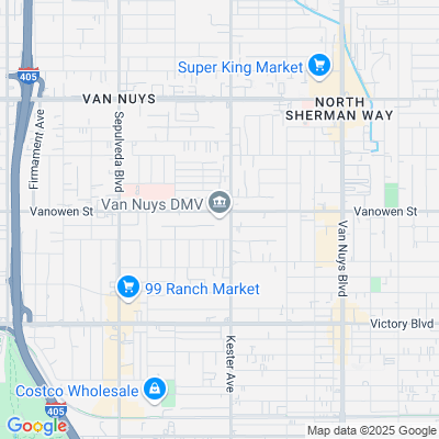 Location of the Van Nuys DMV office