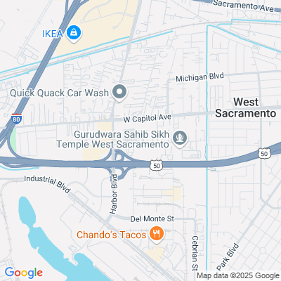 Location of the West Sacramento Commercial Drive Test Center DMV office